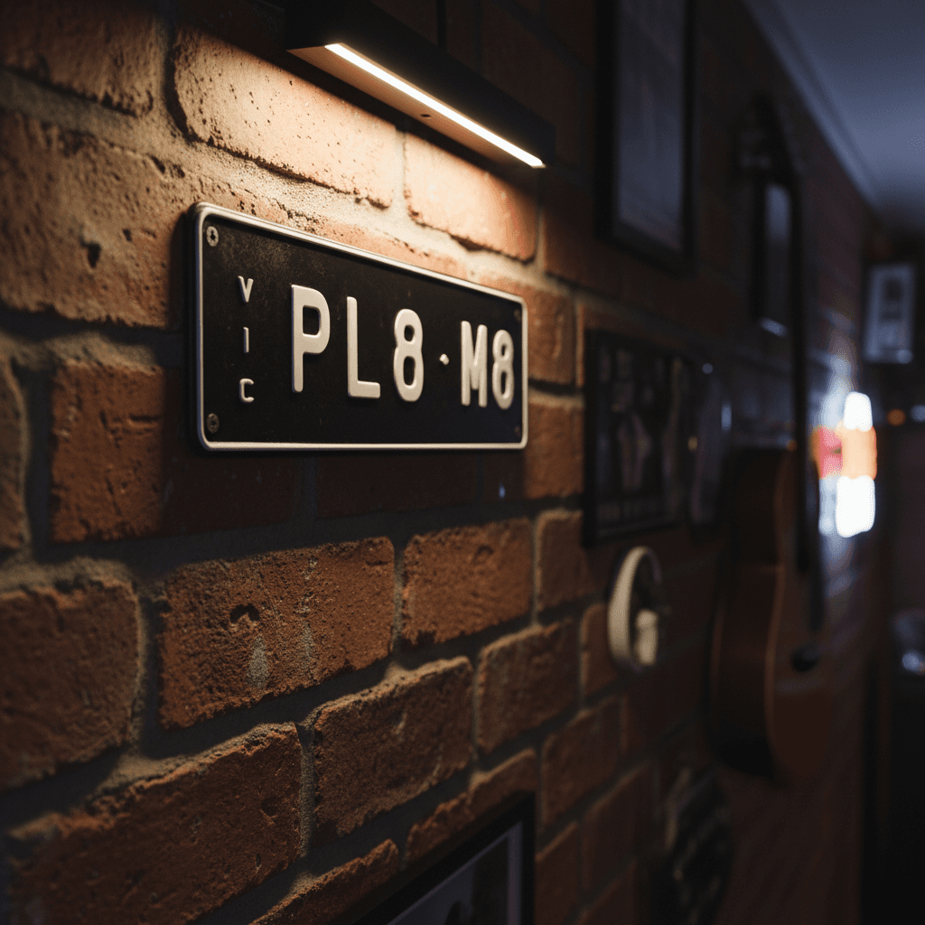 AU slimline plate at angle showing depth and texture