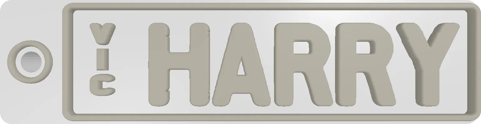 AU Slimline Number Plate Keyring