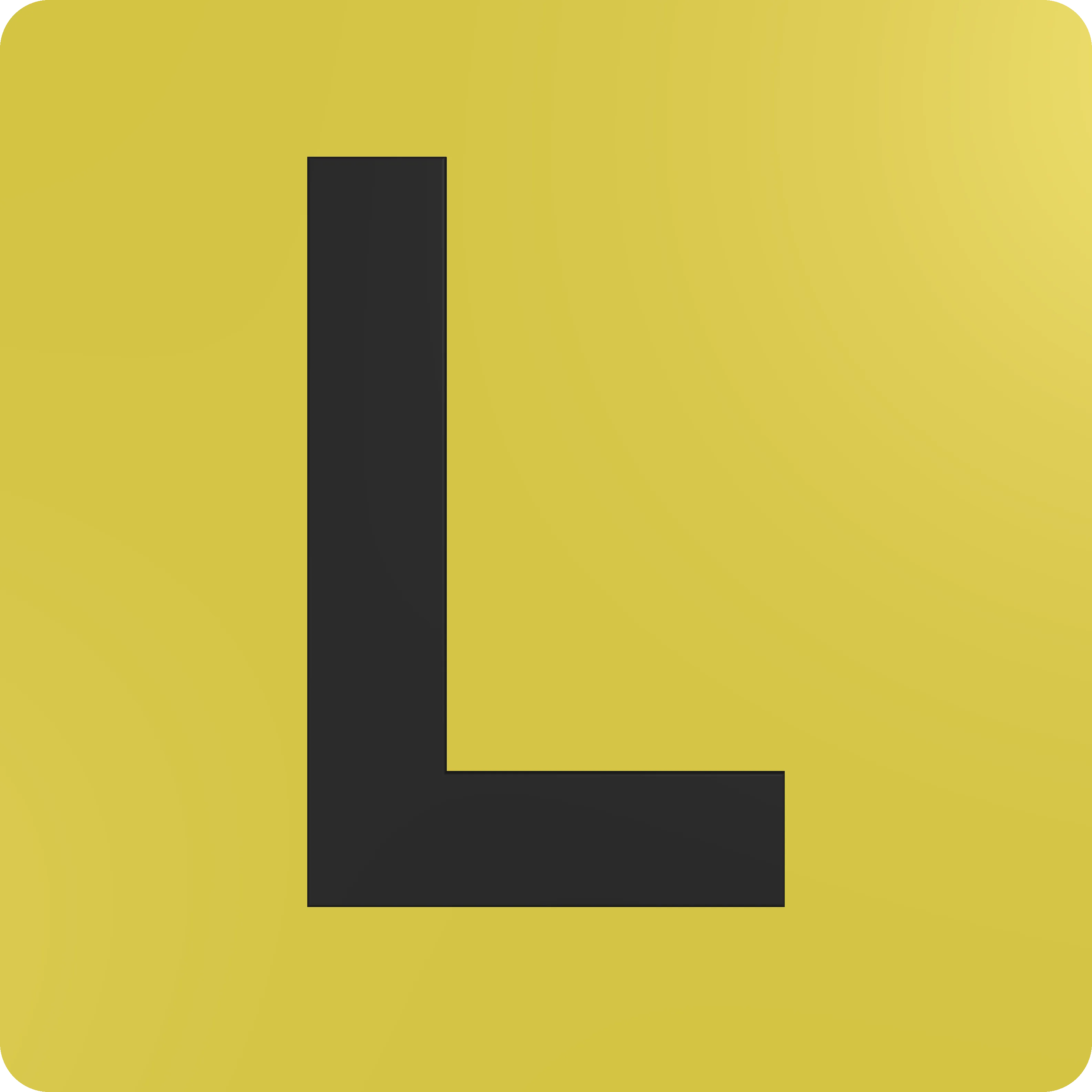 L plate in yellow with black text for a ride-on car